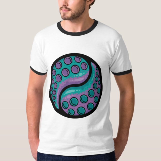 Tentacle Yin Yang T-Shirt (Vorderseite)