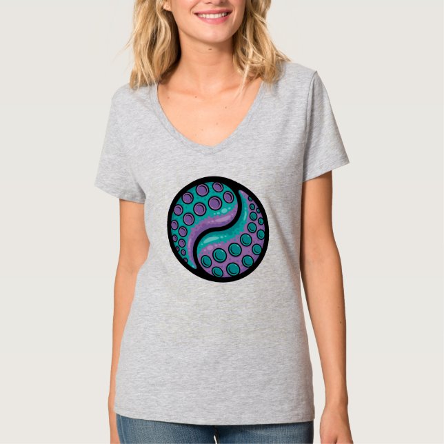 Tentacle Yin Yang T-Shirt (Vorderseite)