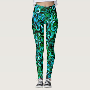 Tentacles de pieuvre vert Leggings Sea Steampunk