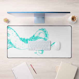 tentacules de pieuvre aqua sur tapis de bureau bla