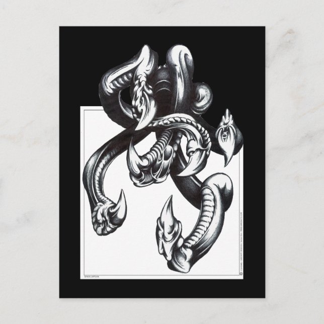 Tentakel Postkarte (Vorderseite)
