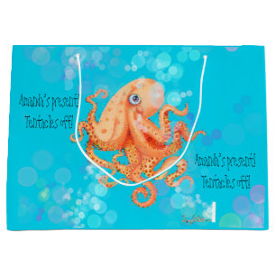 Tentakeln aus personalisiertem Oktopus mit Blasen Große Geschenktüte