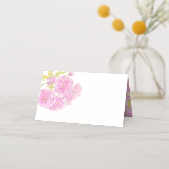 Tente fleurie rose Cartes de place (Dos)