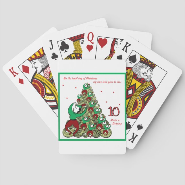 Tenth Day of Christmas Spielkarten (Rückseite)