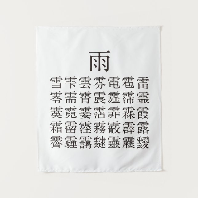 TENTURE 雨と雨冠の漢字 (Devant)