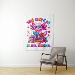 Tenture 100 jours c'est Alotl École Filles Axolotl