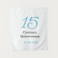 15e anniversaire de quinceanera bleu noir lettre n