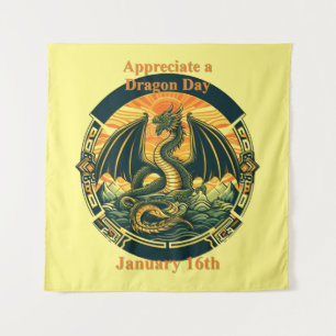 Tenture 16 janvier - Appréciez la journée du dragon