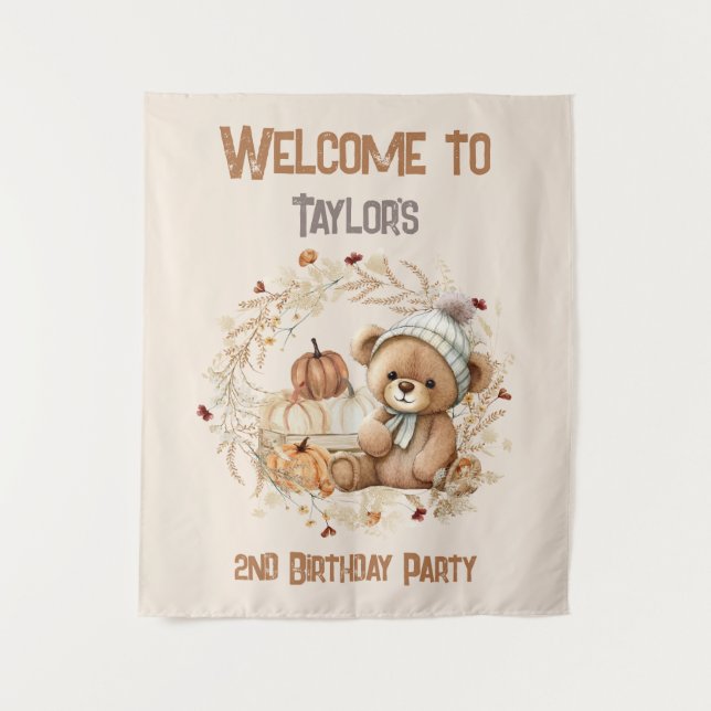 Tenture 2e anniversaire de l'ours d'automne Affiche de bie (Devant)