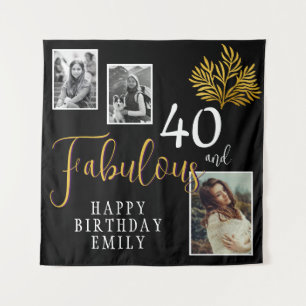 Tenture 40 et Fabulous Gold Foliage 3 Photo Anniversaire