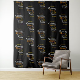 Tenture 40e anniversaire Cheers and Beers Contexte