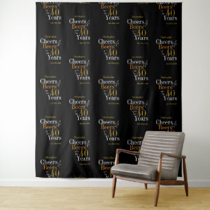 Tenture 40e anniversaire Cheers and Beers Contexte