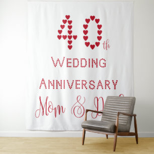 Tenture 40e anniversaire de mariage des parents Noces de r