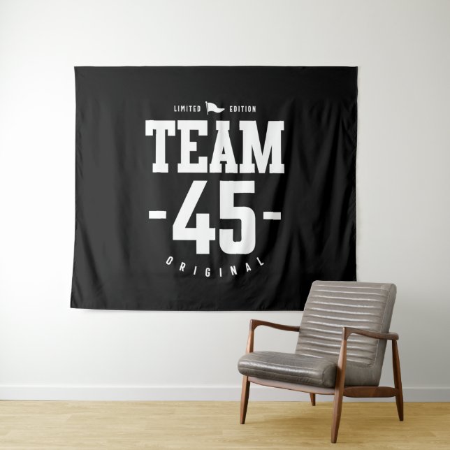Tenture 45 ans - Cadeau d'anniversaire drôle pour 45 ans (En situation (horizontale))