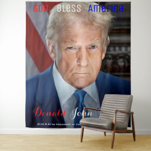 Tenture 45ème et 47ème président des États-Unis Donald Tru