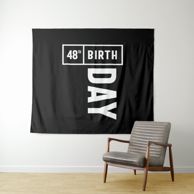 Tenture 48 Ans - Cadeau d'anniversaire drôle pour 48 ans (En situation (horizontale))