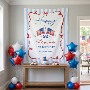 Tenture 4 juillet anniversaire thème patriotique