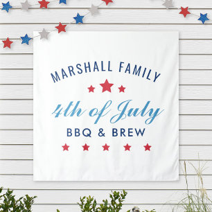 Tenture 4 juillet BBQ et réunion de famille personnalisée 