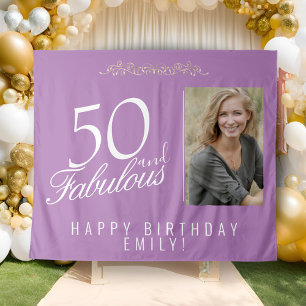 Tenture 50 et fabuleux 50e anniversaire Photo fond