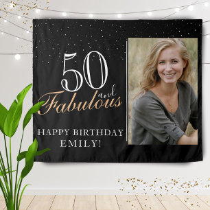Tenture 50 et fabuleux moderne Black 50th Birthday Photo
