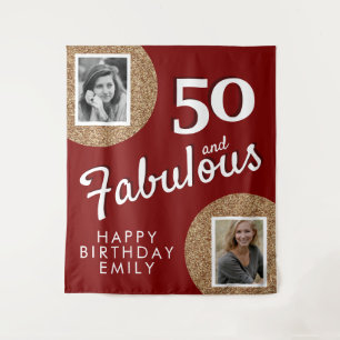 Tenture 50 et Fabulous Gold Parties scintillant 2 Photo 50