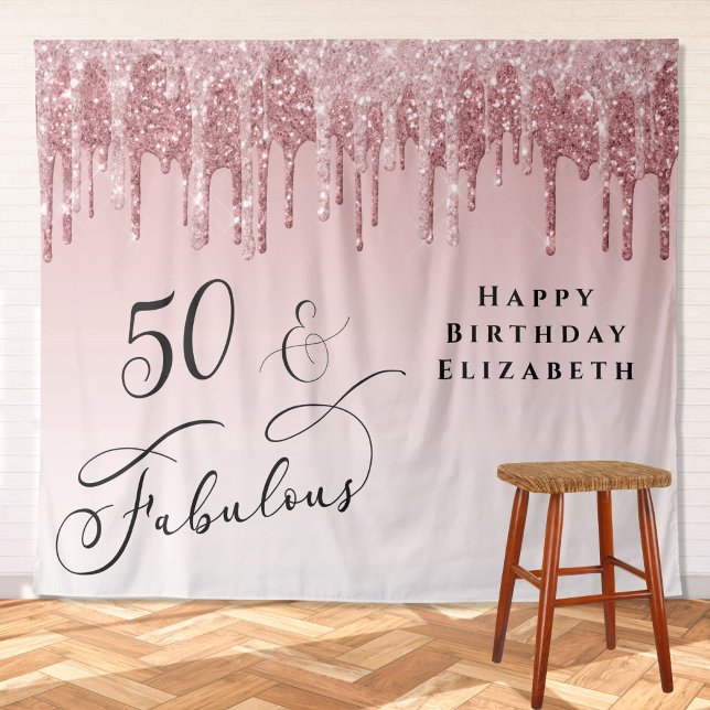 Tenture 50 Fabulux Fête d'anniversaire avec paillettes Ros (Créateur téléchargé)
