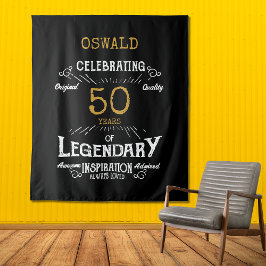 Tenture 50e anniversaire Black Gold Legendary fond photo