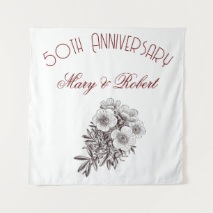 Tenture 50e anniversaire de mariage - personnalisé 