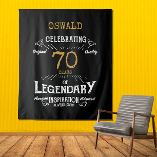 Tenture 70e anniversaire Black Gold légendaire fond photo