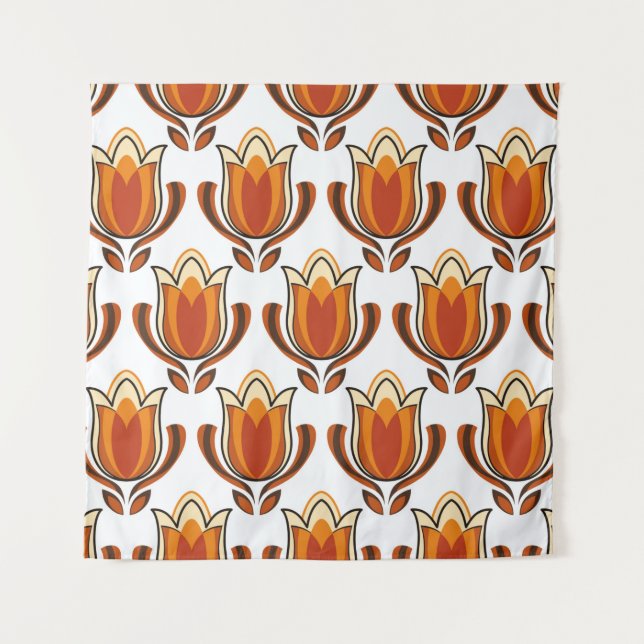 Tenture 70's retro pattern material illustration70s,1970,p (Devant)