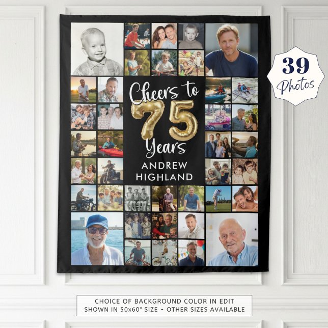 Tenture 75e anniversaire 39 photo Collage de photos encour (Créateur téléchargé)