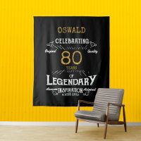 80e anniversaire Black Gold légendaire fond photo