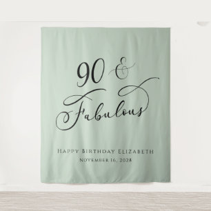 Tenture 90 Fabuleux Sage Green fête d'anniversaire
