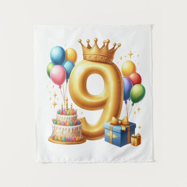 Tenture 9e anniversaire doré (Devant)