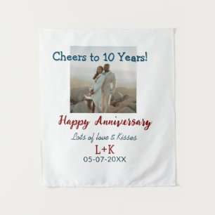 Tenture À 10 ans d'anniversaire joyeux ajoutez la photo da