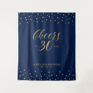 Tenture À 30 ans, tchin !   Fête d'anniversaire Or et mari