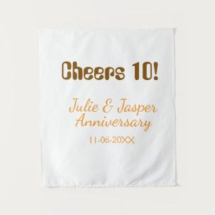 Tenture À la 10e anniversaire de mariage marron orange