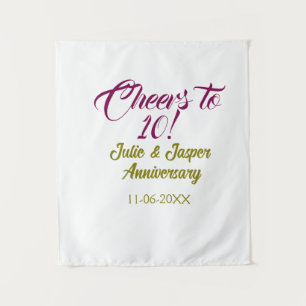Tenture À la 10e anniversaire de mariage mauve or