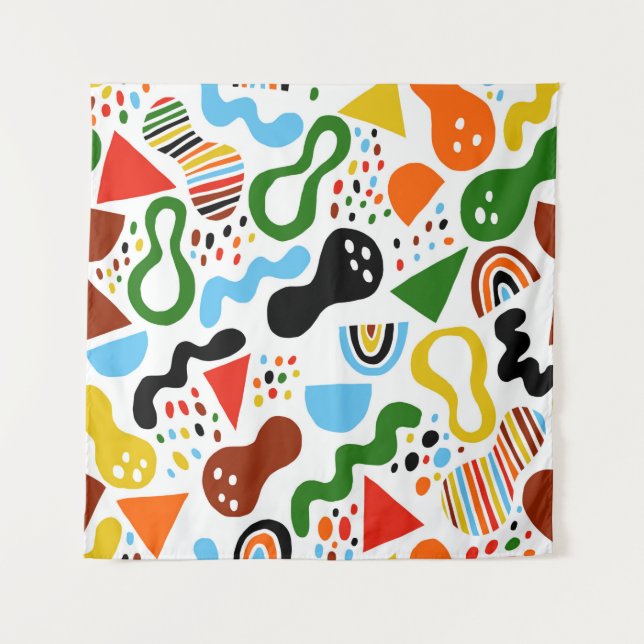 Tenture abstraction de style moderne avec composition  (Devant)