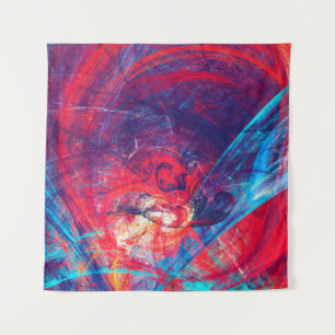Tenture Abstrait beau rouge et bleu clair dossier de coule