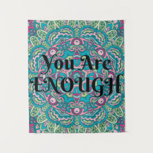 Tenture Abstrait Boho Mandala Vous Êtes Assez Affirmation