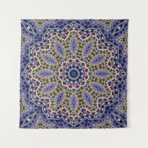 Tenture Abstrait folk mandala ethno traditionnel ornementa