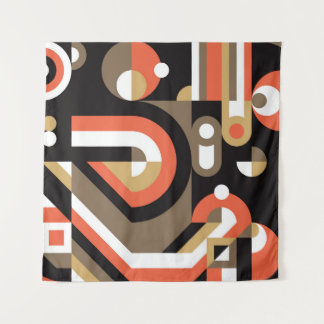 Tenture Abstrait géométrique : Conception futuriste de l'o