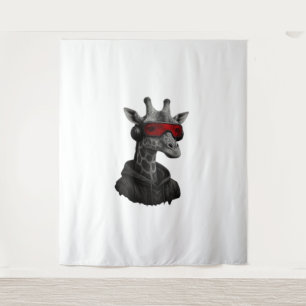 Tenture Abstraite girafe rouge et noire T-shirt classique