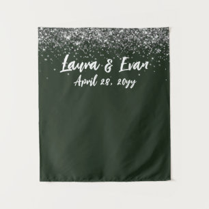 Tenture Accessoire de cabine photo de mariage vert chasseu
