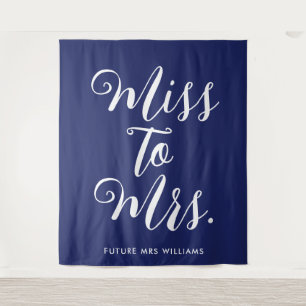 Tenture Accessoire de Mariage Moderne Miss to Mrs Banner
