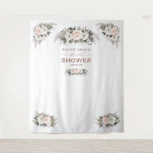 Tenture Accessoire de mariage rose gold Floral Blush Blanc