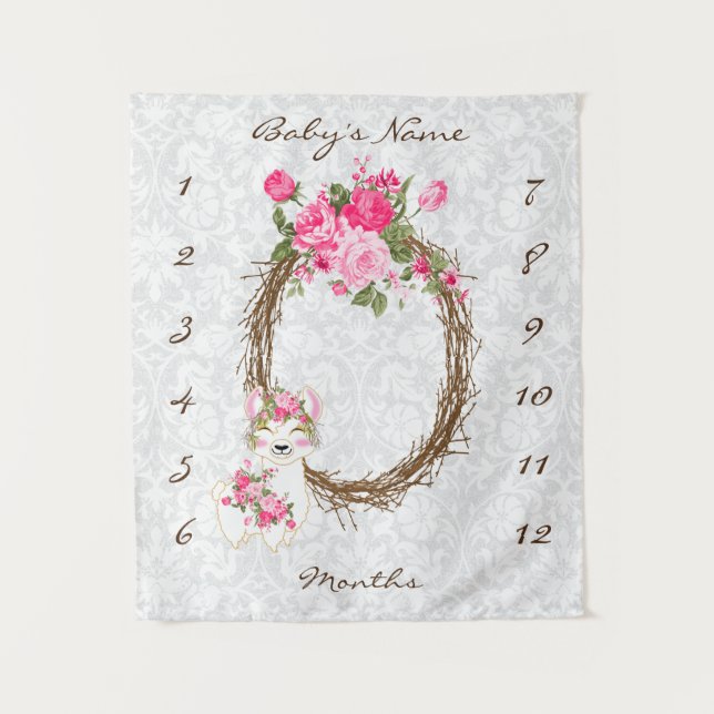 Tenture Accessoire de photo bébé étape importante avec lam (Devant)