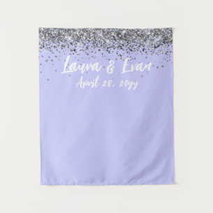Tenture Accessoire de photomaton de mariage argent violet