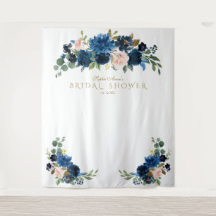 Tenture Accessoire de photomaton de mariage floral bleu ro